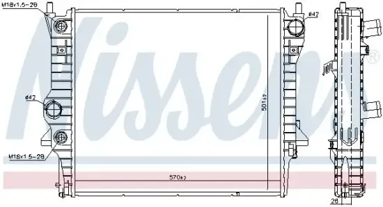 Kühler, Motorkühlung NISSENS 66708 Bild Kühler, Motorkühlung NISSENS 66708