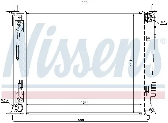 Kühler, Motorkühlung NISSENS 66730 Bild Kühler, Motorkühlung NISSENS 66730