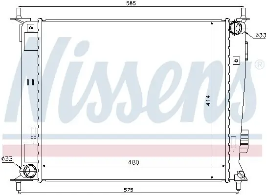 Kühler, Motorkühlung NISSENS 66742 Bild Kühler, Motorkühlung NISSENS 66742