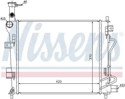 Kühler, Motorkühlung NISSENS 66746 Bild Kühler, Motorkühlung NISSENS 66746