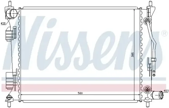 Kühler, Motorkühlung NISSENS 66757 Bild Kühler, Motorkühlung NISSENS 66757