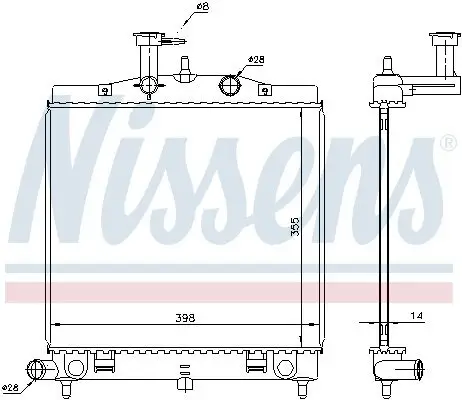 Kühler, Motorkühlung NISSENS 66760 Bild Kühler, Motorkühlung NISSENS 66760