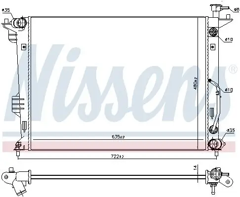 Kühler, Motorkühlung NISSENS 66765 Bild Kühler, Motorkühlung NISSENS 66765