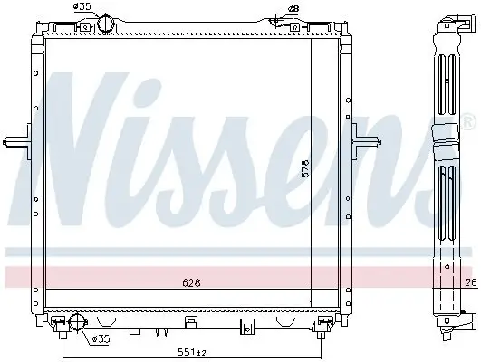 Kühler, Motorkühlung NISSENS 66768 Bild Kühler, Motorkühlung NISSENS 66768