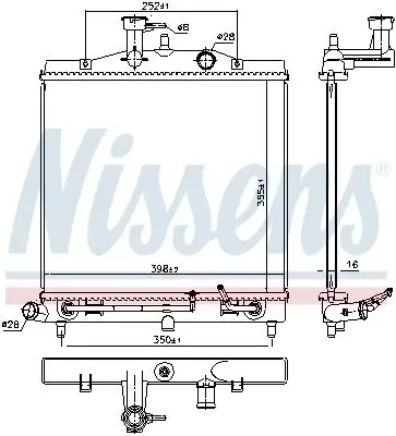 Kühler, Motorkühlung NISSENS 66771 Bild Kühler, Motorkühlung NISSENS 66771