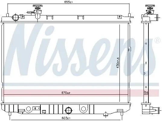 Kühler, Motorkühlung NISSENS 66776 Bild Kühler, Motorkühlung NISSENS 66776