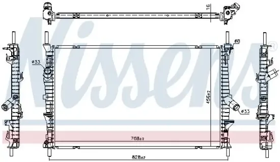 Kühler, Motorkühlung NISSENS 66861 Bild Kühler, Motorkühlung NISSENS 66861