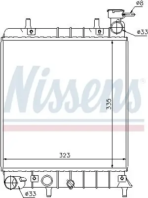 Kühler, Motorkühlung NISSENS 67022 Bild Kühler, Motorkühlung NISSENS 67022