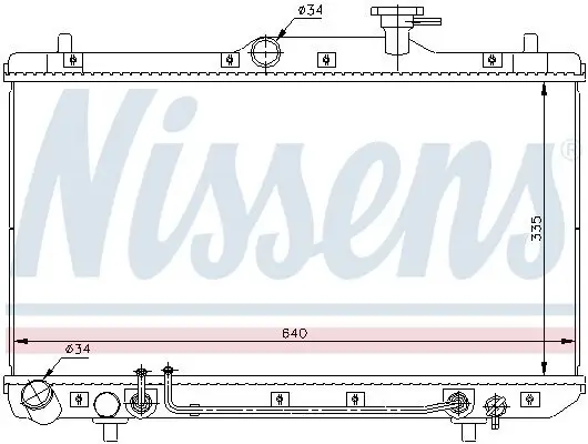 Kühler, Motorkühlung NISSENS 67023 Bild Kühler, Motorkühlung NISSENS 67023
