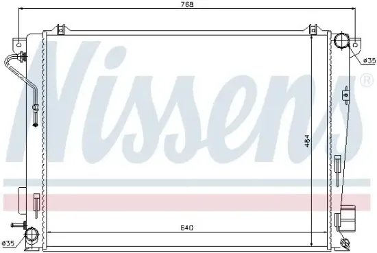 Kühler, Motorkühlung NISSENS 67069 Bild Kühler, Motorkühlung NISSENS 67069