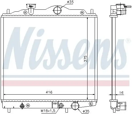 Kühler, Motorkühlung NISSENS 67100 Bild Kühler, Motorkühlung NISSENS 67100