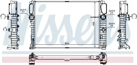 Kühler, Motorkühlung NISSENS 67105 Bild Kühler, Motorkühlung NISSENS 67105