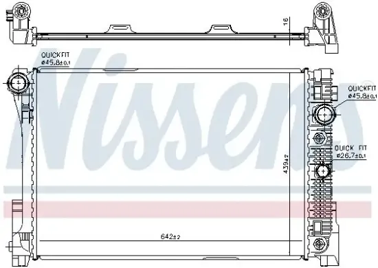 Kühler, Motorkühlung NISSENS 67161 Bild Kühler, Motorkühlung NISSENS 67161