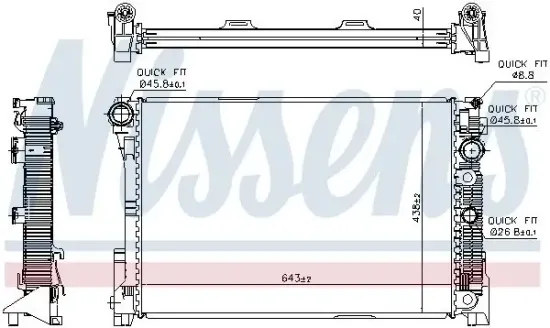 Kühler, Motorkühlung NISSENS 67163 Bild Kühler, Motorkühlung NISSENS 67163