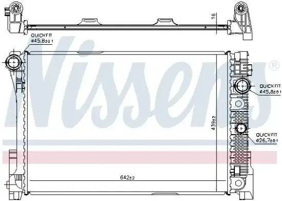 Kühler, Motorkühlung NISSENS 67164 Bild Kühler, Motorkühlung NISSENS 67164