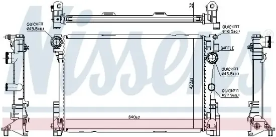 Kühler, Motorkühlung NISSENS 67167 Bild Kühler, Motorkühlung NISSENS 67167