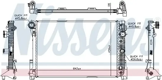 Kühler, Motorkühlung NISSENS 67168 Bild Kühler, Motorkühlung NISSENS 67168