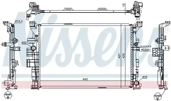 Kühler, Motorkühlung NISSENS 67185 Bild Kühler, Motorkühlung NISSENS 67185