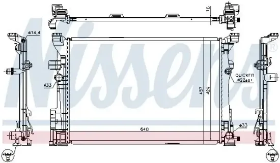 Kühler, Motorkühlung NISSENS 67186 Bild Kühler, Motorkühlung NISSENS 67186