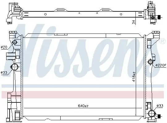 Kühler, Motorkühlung NISSENS 67187 Bild Kühler, Motorkühlung NISSENS 67187