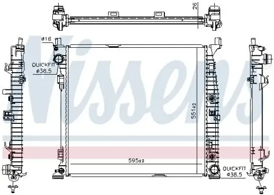 Kühler, Motorkühlung NISSENS 67188 Bild Kühler, Motorkühlung NISSENS 67188