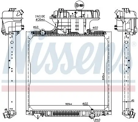 Kühler, Motorkühlung NISSENS 675002 Bild Kühler, Motorkühlung NISSENS 675002
