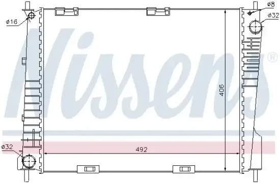 Kühler, Motorkühlung NISSENS 67283 Bild Kühler, Motorkühlung NISSENS 67283