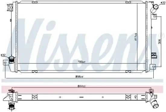 Kühler, Motorkühlung NISSENS 67287 Bild Kühler, Motorkühlung NISSENS 67287