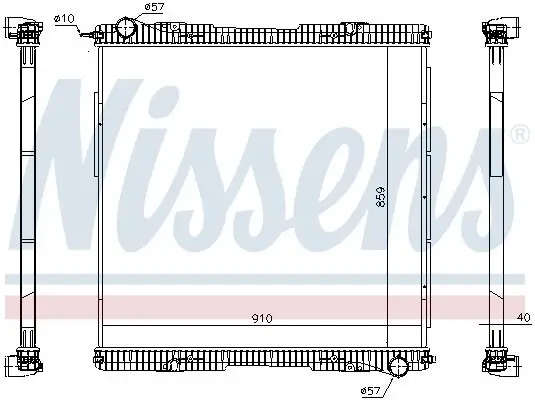 Kühler, Motorkühlung NISSENS 675023 Bild Kühler, Motorkühlung NISSENS 675023