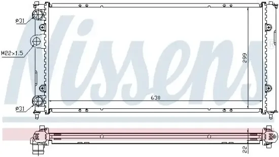 Kühler, Motorkühlung NISSENS 673001 Bild Kühler, Motorkühlung NISSENS 673001