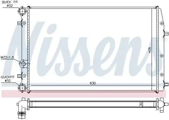 Kühler, Motorkühlung NISSENS 67322 Bild Kühler, Motorkühlung NISSENS 67322