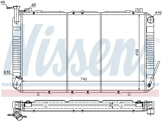 Kühler, Motorkühlung NISSENS 67327 Bild Kühler, Motorkühlung NISSENS 67327