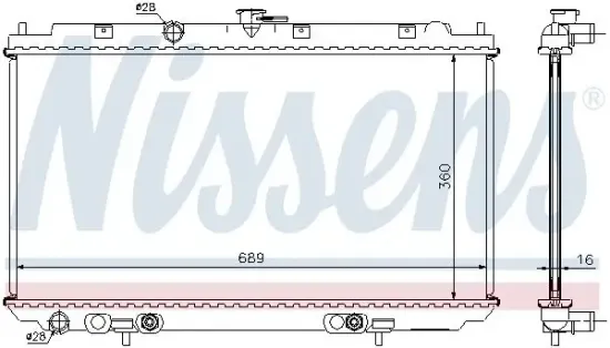 Kühler, Motorkühlung NISSENS 67345A Bild Kühler, Motorkühlung NISSENS 67345A