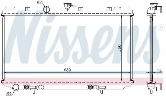 Kühler, Motorkühlung NISSENS 67347A Bild Kühler, Motorkühlung NISSENS 67347A