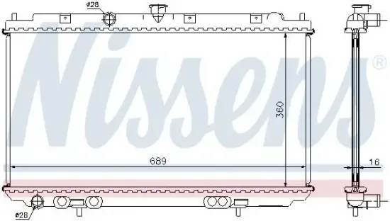 Kühler, Motorkühlung NISSENS 67350A Bild Kühler, Motorkühlung NISSENS 67350A