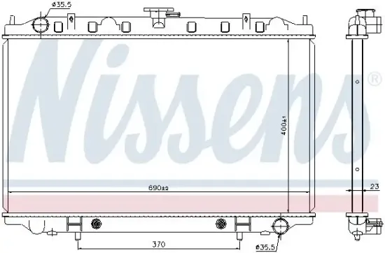 Kühler, Motorkühlung NISSENS 67352 Bild Kühler, Motorkühlung NISSENS 67352