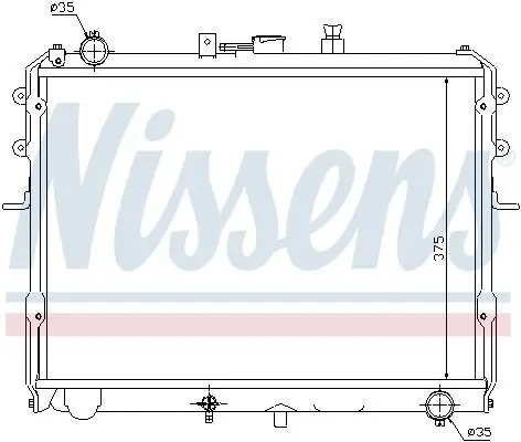 Kühler, Motorkühlung NISSENS 67358 Bild Kühler, Motorkühlung NISSENS 67358