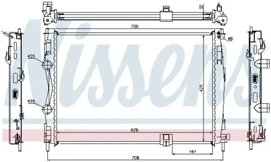 Kühler, Motorkühlung NISSENS 67361 Bild Kühler, Motorkühlung NISSENS 67361