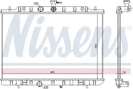 Kühler, Motorkühlung NISSENS 67365 Bild Kühler, Motorkühlung NISSENS 67365