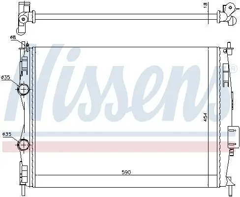 Kühler, Motorkühlung NISSENS 67368 Bild Kühler, Motorkühlung NISSENS 67368