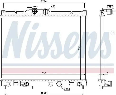 Kühler, Motorkühlung NISSENS 67369 Bild Kühler, Motorkühlung NISSENS 67369