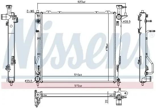 Kühler, Motorkühlung NISSENS 67465 Bild Kühler, Motorkühlung NISSENS 67465