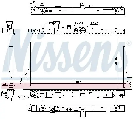 Kühler, Motorkühlung NISSENS 67481 Bild Kühler, Motorkühlung NISSENS 67481