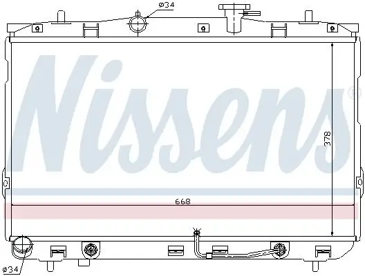 Kühler, Motorkühlung NISSENS 67489 Bild Kühler, Motorkühlung NISSENS 67489