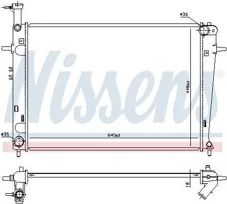 Kühler, Motorkühlung NISSENS 675003 Bild Kühler, Motorkühlung NISSENS 675003