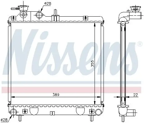 Kühler, Motorkühlung NISSENS 67500A Bild Kühler, Motorkühlung NISSENS 67500A