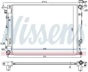 Kühler, Motorkühlung NISSENS 67708