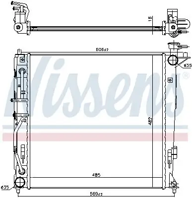 Kühler, Motorkühlung NISSENS 675022 Bild Kühler, Motorkühlung NISSENS 675022