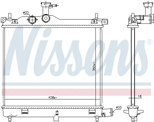 Kühler, Motorkühlung NISSENS 675023 Bild Kühler, Motorkühlung NISSENS 675023