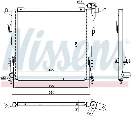 Kühler, Motorkühlung NISSENS 675032 Bild Kühler, Motorkühlung NISSENS 675032